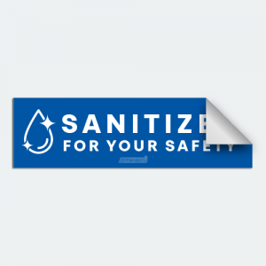 DIYwraps sanitized for your safety auto dealer decal
