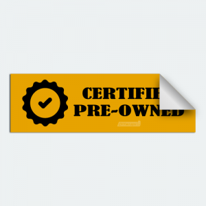 DIYwraps Certified Pre-Owned Auto Dealer Decal